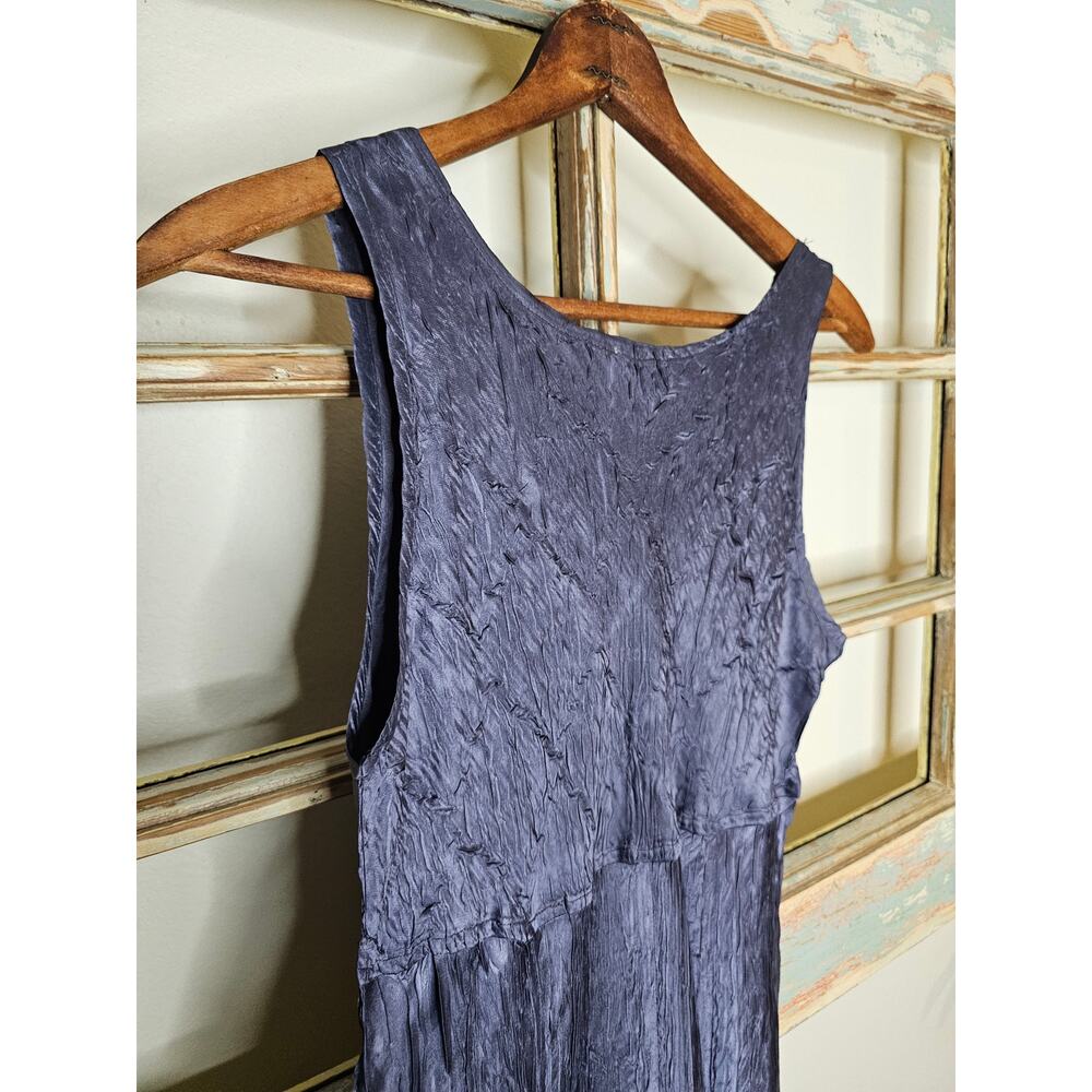 Komarov Blue Sleeveless lightweight Handkerchief Hem Ladies Dress size Small - Picture 11 of 13